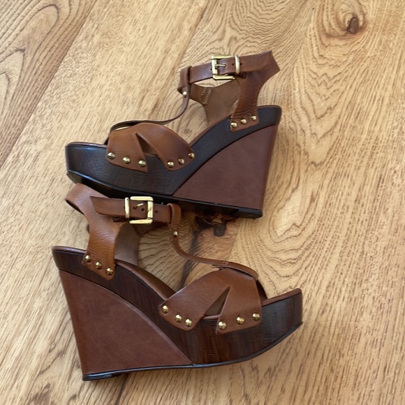 Cravela Kurt Ceiger Brown wedges- size 38 - Picture 3 of 7